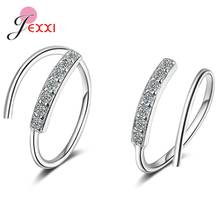 New Arrivals High Quality Sparkling Crystal Earrings Simple Design Genuine 925 Sterling Silver Earrings For Women Drop Shipping 2024 - buy cheap