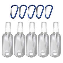 5Pcs 60ml Portable Alcohol Spray Bottle Hand Sanitizer Hook Keychain Carriers 667D 2024 - buy cheap