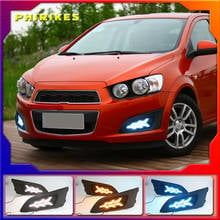 1 пара лампа дневного света для Chevrolet Chevy AVEO Sonic зубная щётка 2011 2012 2013 светодиодный DRL Габаритные огни 2024 - купить недорого