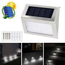 4/6/8pcs Outdoor Stainless Steel Led Solar Path Stair Light Waterproof Solar Deck Lights Balcony Garden Yard Fence Solar Lights 2024 - buy cheap