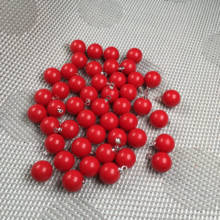 Colgante de cuentas de Coral rojo con piedra Natural, colgante con forma de bola para collar, pendientes, fabricación de joyas, tamaño 10x14mm 2024 - compra barato