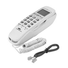 Mini teléfono de escritorio fijo con cable, teléfono fijo de pared con pantalla de Llamada entrante para oficina, Hotel y hogar 2024 - compra barato