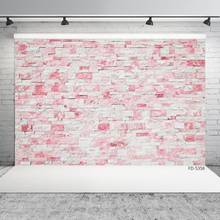 Pink Brick Wall Colours Pattern Backdrops Girl Child Art Portrait Poster Toy Photography Background Photocall Photo Studio Props 2024 - buy cheap