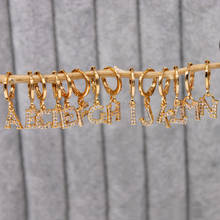 Trendy Drop Earrings for Women's Earrings Gold Letter Earring Jewelry Wedding Accessories Valentines Gift with Zircon Trendy 2024 - buy cheap