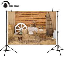 Allenjoy background photography studio Autumn wooden board farmhouse country baby shower backdrop photophone photocall photozone 2024 - buy cheap