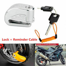 Alarma de motocicleta, disco de freno, bloqueo de rueda, Cable de recordatorio, accesorios de seguridad para motocicleta, Scooter, antirrobo 2024 - compra barato