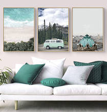 Nordic Hanging Painting Countryside Landscape Castle Bus Living Room Decoration Painting Hotel Club Posters and Prints Kitchen 2024 - buy cheap