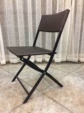 Folding wrought iron rattan chair Leisure garden chairs 2024 - buy cheap