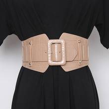 Women's runway fashion pu leather elastic Cummerbunds female Dress Corsets Waistband Belts decoration wide belt R2466 2024 - buy cheap