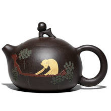 Ore handpainted Xishi teapot zisha kung fu kettle handmade purple clay pot 2024 - buy cheap
