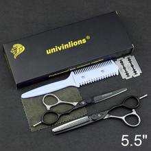 5.5" Barbers Hair Scissors Janpan Hair Cutting Thinning Scissors Kit Hairdressing Salon Tools Shears Sale Toothed Scissors 2024 - buy cheap