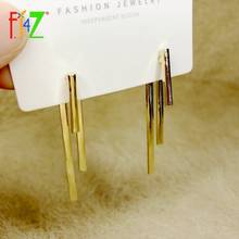 F.J4Z-pendientes minimalistas para mujer, aretes con varillas de aleación dorada, joyería de cóctel con estrellas, 2021 2024 - compra barato