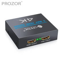 Proota-amplificador de sinal, compatível com hdmi, 4k x 2k, ultra hd, distribuidor de sinal de saída com 1080p, compatibilidade 3d para tv 2024 - compre barato