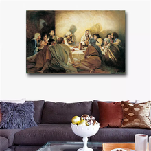 Da Vinci-famoso cuadro al óleo pintado a mano, última cena, sobre lienzo, arte nórdico escandinavo, cuadro de pared para sala de estar 2024 - compra barato