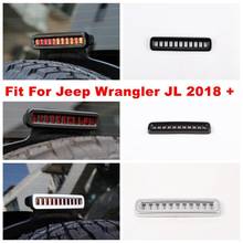 Luzes de freio traseiras de alta posição, lâmpadas de estacionamento, capô, decoração, guarnição para jeep wrangler jl 2018 2019 2020 abs exterior 2024 - compre barato