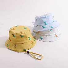 Sombrero de dinosaurio para bebé, sombrero de pescador de algodón para niño pequeño, sombrero de paja para niña, verano y otoño, sombrero de playa de 1-2 años 2024 - compra barato