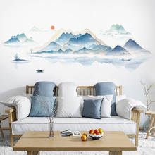 Landscape Wall Stickers Home Office Decor Living Room Bedroom Chinese Vintage Posters Teenager Decoration Aesthetic Wallstickers 2024 - buy cheap