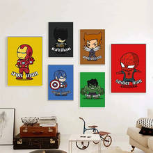 Disney pintura em tela marvel super-herói vingadores homem aranha homem de ferro capitão cartazes e cópias da arte parede sala estar decoração casa 2024 - compre barato