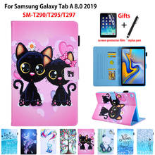 Funda de gato A la moda para samsung galaxy tab A 8,0, 2019 SM-T290, SM-T295, T295, T297, soporte para tableta, carcasa + regalo 2024 - compra barato