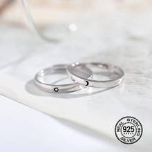 S925 Silver Rings For Women Adjustable Set Metal Geometry Sun Moon INEFFA Couples Friends Birthday Gifts Minimalist Elegant 2024 - buy cheap
