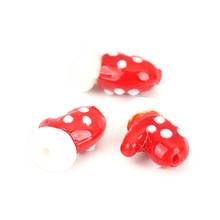 DoreenBeads Lampwork Glass Christmas Beads Glove White & Red Jewelry DIY Findings Accessories Charms About 18mm x 14mm, 5 PCs 2024 - buy cheap