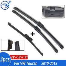 Wiper Front Rear Wiper Blades Set For VW Touran 2010-2015 2014 2013 Windshield Windscreen 24"+18"+14" 2024 - buy cheap