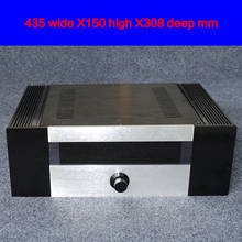 Kyyslb-caixa amplificadora, 435*150*308mm, todos em alumínio, chassi de caixa amplificador diy, com furos de refrigeração, capa protetora 2024 - compre barato