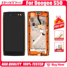 BingYeNing новый оригинальный Для Doogee S50 сенсорный экран и ЖК-дисплей + рамка Замена сборки 2024 - купить недорого
