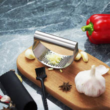 Stainless Steel Garlic Press Garlic Rolling Tool Curved Grinder Mincing Masher Durable Household Kitchen Cooking Gadgets 2024 - buy cheap