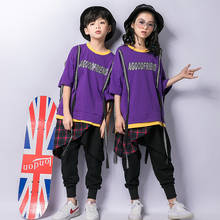 Hip Hop Costumes Girls Boys T Shirts Pants Ballroom Dancing Costumes for Kid Stage Wear Child Jazz Dance Clothes Party Show Wear 2024 - buy cheap