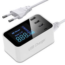 Cargador USB tipo C de carga rápida, HUB con pantalla Led, cargador de pared rápido para teléfono móvil, adaptador USB para iPhone y Samsung, enchufe europeo y estadounidense 2024 - compra barato