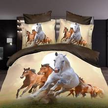 3 pcs 4 pcs Horse comforter bedding sets king size Western 100% Bamboo Fiber Duvet Cover Sets pillowcases sheet king 200x230 R81 2024 - buy cheap