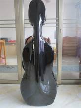 Gran Funda rígida de fibra de vidrio para violonchelo, 4/4 negra, con ruedas 2024 - compra barato