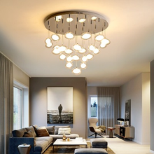 Lámpara de techo LED sencilla moderna, luces colgantes de bola de cristal nórdica, accesorios de iluminación para dormitorio, lámparas colgante para el salón 2024 - compra barato