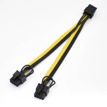 10pcs/lot 20CM/30CM18AWG PCI-E 8Pin to 2*8(6+2)pin GPU splitter extention power cable 2024 - buy cheap