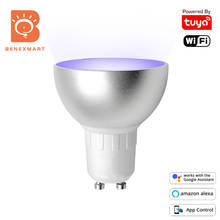 Benexmart Gu10 Spotlight WiFi LED Light Bulb RGBW Color Changing Dimmer Lamp Tuya Smart Life App Voice Control Alexa Google Home 2024 - buy cheap