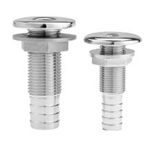 Marine 316 Stainless Steel Corrosion Resistance Boat Outlet Drain Joint Barbed Boat Thru Hull Fitting for 1/2" and 3/4"Hose Barb 2024 - buy cheap