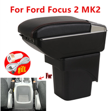 For Ford Focus 2 Armrests box central storage box For Focus Mk2 Retrofit parts Car Armrest with USB LED light Easy to install 2024 - buy cheap