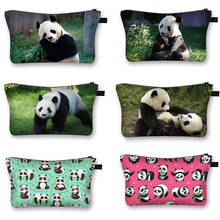 Panda Cosmetic Bag Printing Girl Fashion Large Capacity Cosmetic Case Cute Panda Travel Portable Storage Bag 2024 - buy cheap