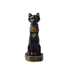 Egyptian Cat Statue Decoration Vintage Cat Goddess Statue Family Garden Black and White  Room Decoration Accessories Lucky Cat 2024 - buy cheap