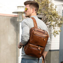 Модный мужской портфель, сумка-мессенджер, мужской кожаный портфель, мужская сумка для ноутбука, мужская сумка из натуральной кожи, Офисные Сумки для мужчин, сумки-тоуты 2024 - купить недорого