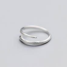 100% твердое кольцо из настоящего серебра 925 пробы с рисунком, коктейльное Открытое кольцо, размер 5 6 7 для женщин, ювелирные изделия для девочек 2024 - купить недорого