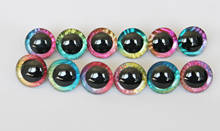 Exclusive design 100pcs---12/14/16/20/25/30/35mm New  toy safety eyes 3D  doll eyes + glitter fabric + washer -- style option 2024 - buy cheap