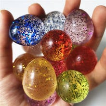 10pcs 3CM Shine Sequins Eggs Rubber Bouncing Balls Children Floating Bouncy Jumping Juggling Sports Games Toy Balls for Kids 2024 - buy cheap