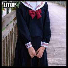 New Sale Japanese Sailor Uniform NAVY Shirt Grayish Pleated Skirt Suits Japan Korea Girls School Uniforms 2024 - buy cheap