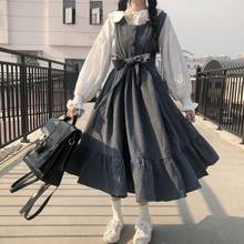 Lolita Dress Sweet Sling Plus Size Dress Women Autumn Winter 4XL Vintage Black Dresses Japanese Harajuku Kawaii Cute Vestidos 2024 - buy cheap