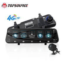 TOPSOURCE  Android Mirror 4G DVR ADAS Car Camera 10" Auto RearView Mirror 1080P WiFi GPS Dash Cam Registrar Video Recorder 2024 - buy cheap