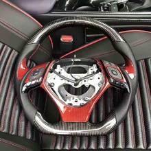 High Quality Real Carbon Fiber Leather Steering Wheel For Toyota C-HR CHR 2016 2017 2018 2019 2020 2024 - buy cheap