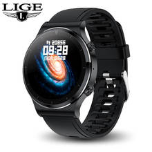 Lige-novo relógio inteligente masculino, com bluetooth, ligações, relógio personalizado, pulseira para celular ios e android 2024 - compre barato