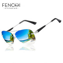 FENCHI Rimless Men Polarized Sunglasses 2020 UV400 High Quality Pliot Sun Glasses Coating Lens Driving Eyewear For Men Women 2024 - buy cheap